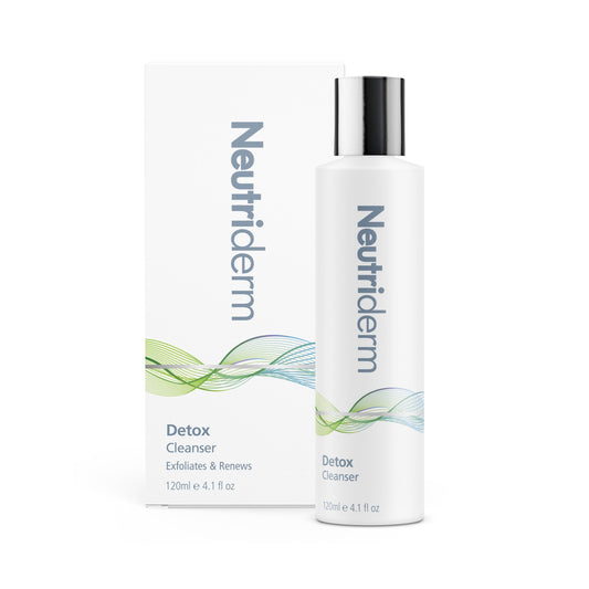 Neutriderm glycolic facial cleanser for oily skin bottle and carton